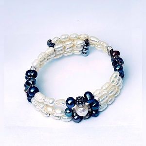 Genuine Fresh water Pearl Cuff bracelet!